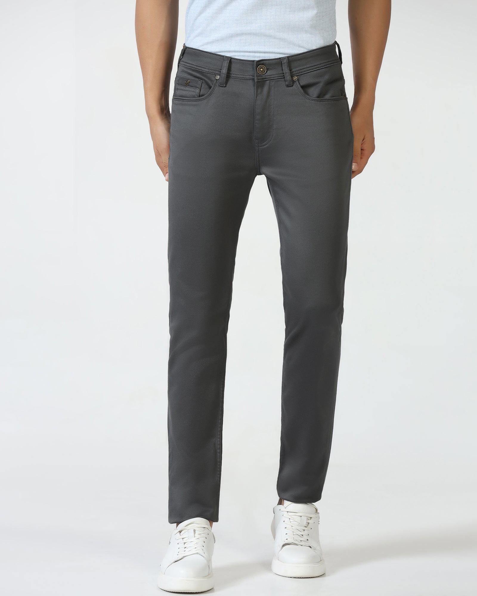Charcoal Bleed Zero Slim Fit Jeans - Abto