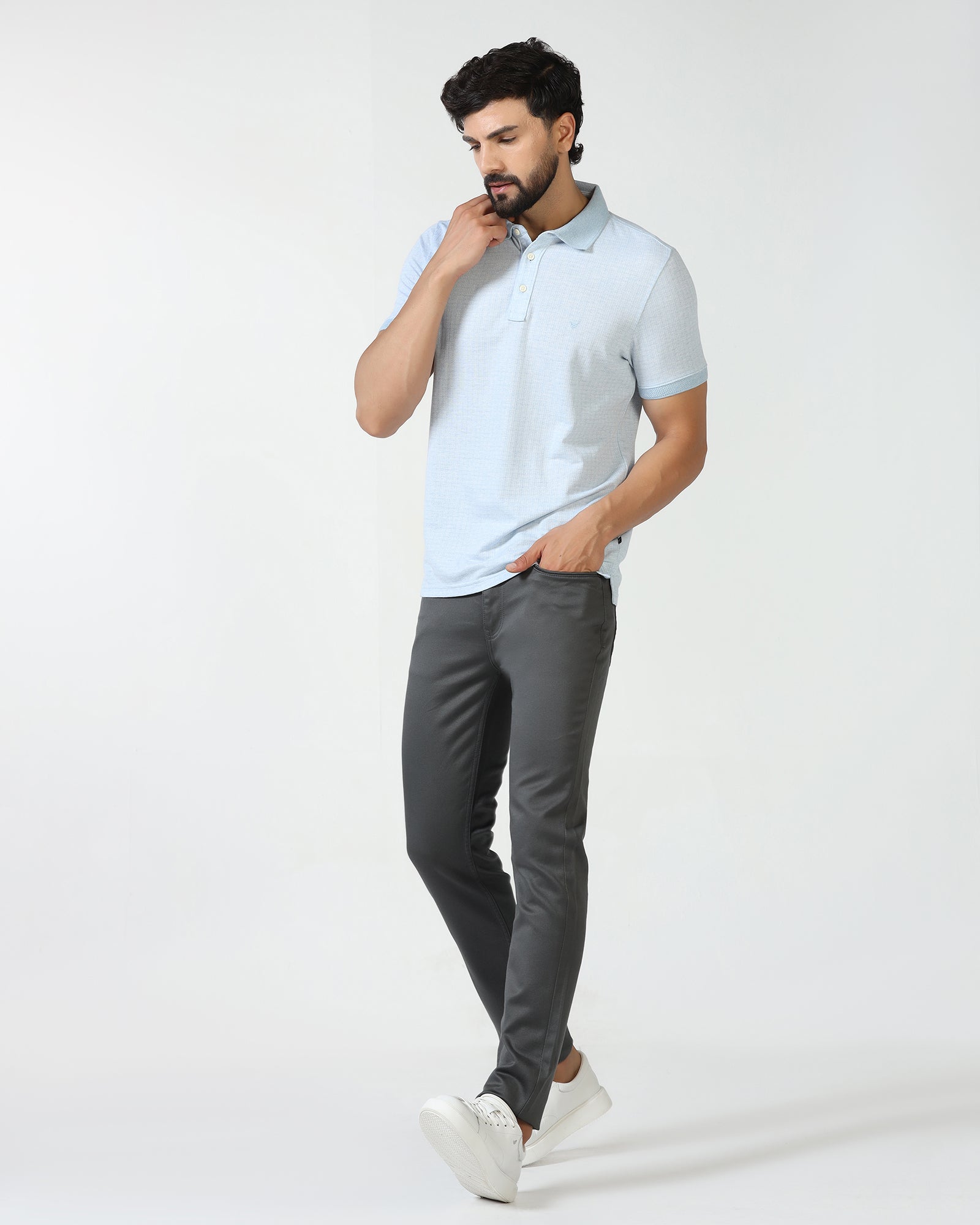 Charcoal Bleed Zero Slim Fit Jeans - Abto