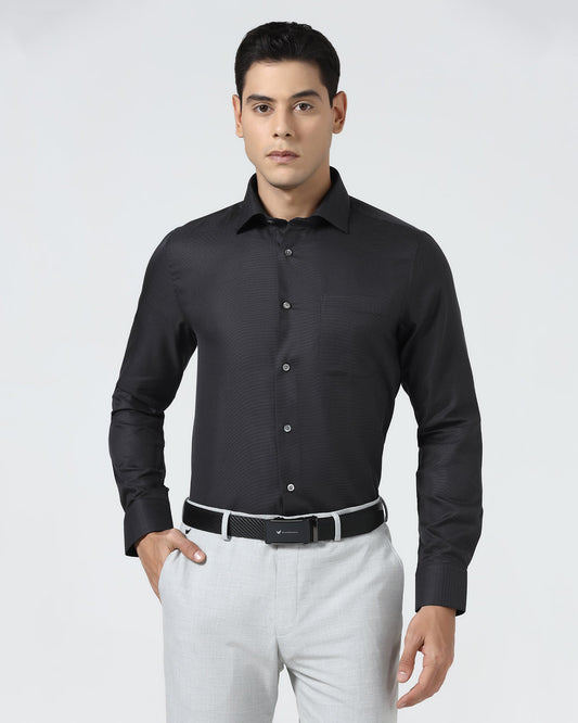 Charcoal Luxe Textured Shirt - Captain
