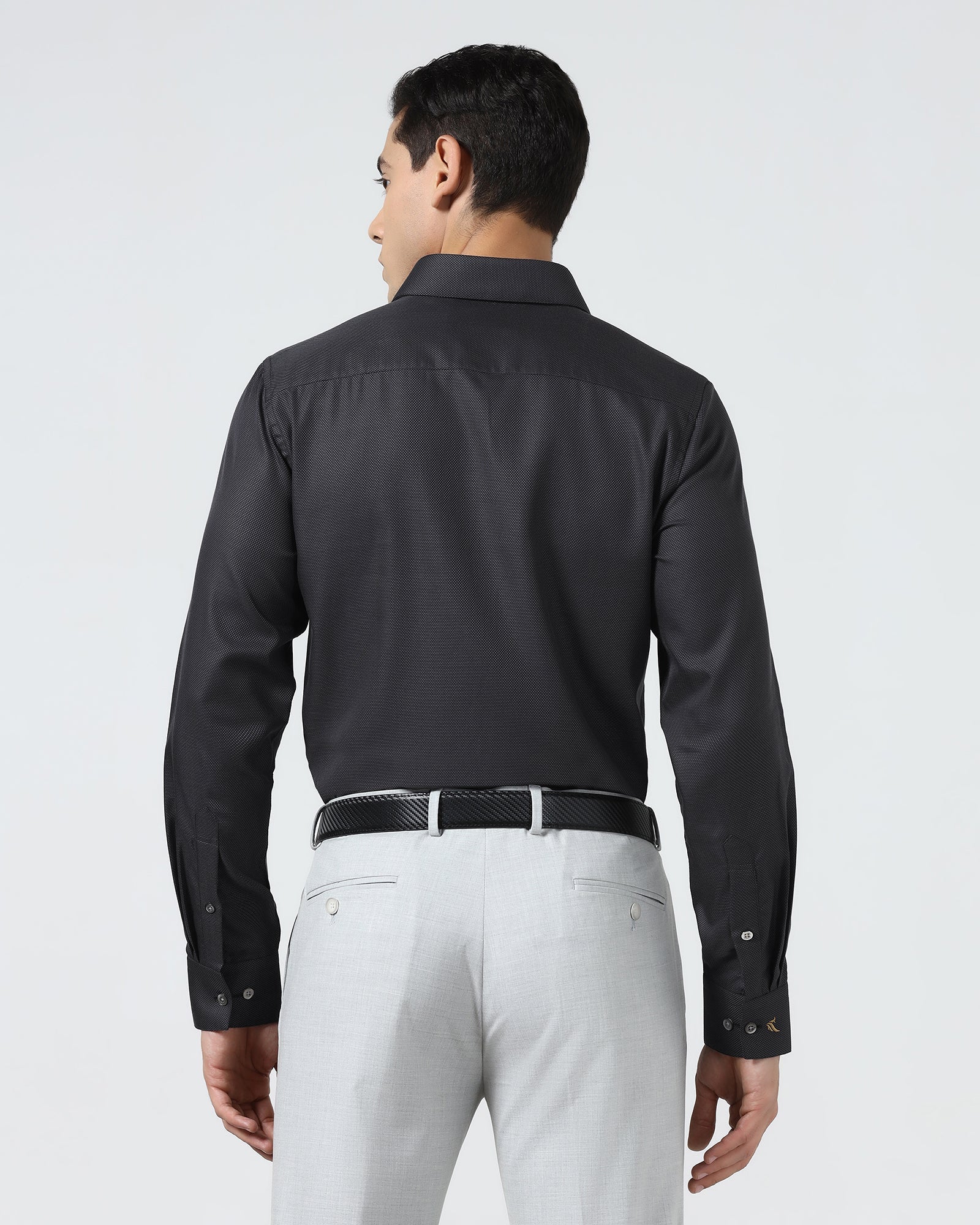 Charcoal Luxe Textured Shirt - Captain