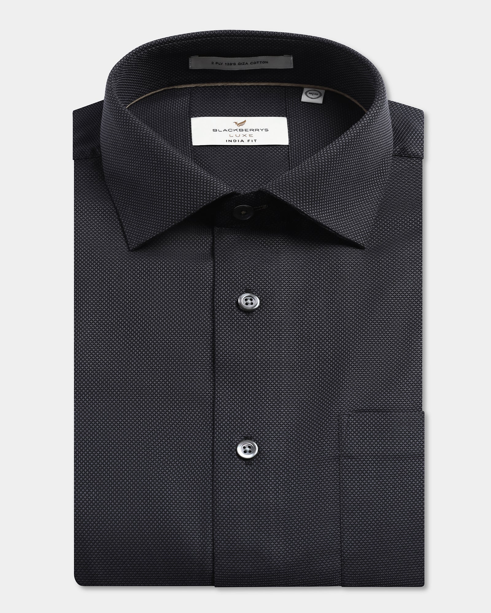 Charcoal Luxe Textured Shirt - Captain