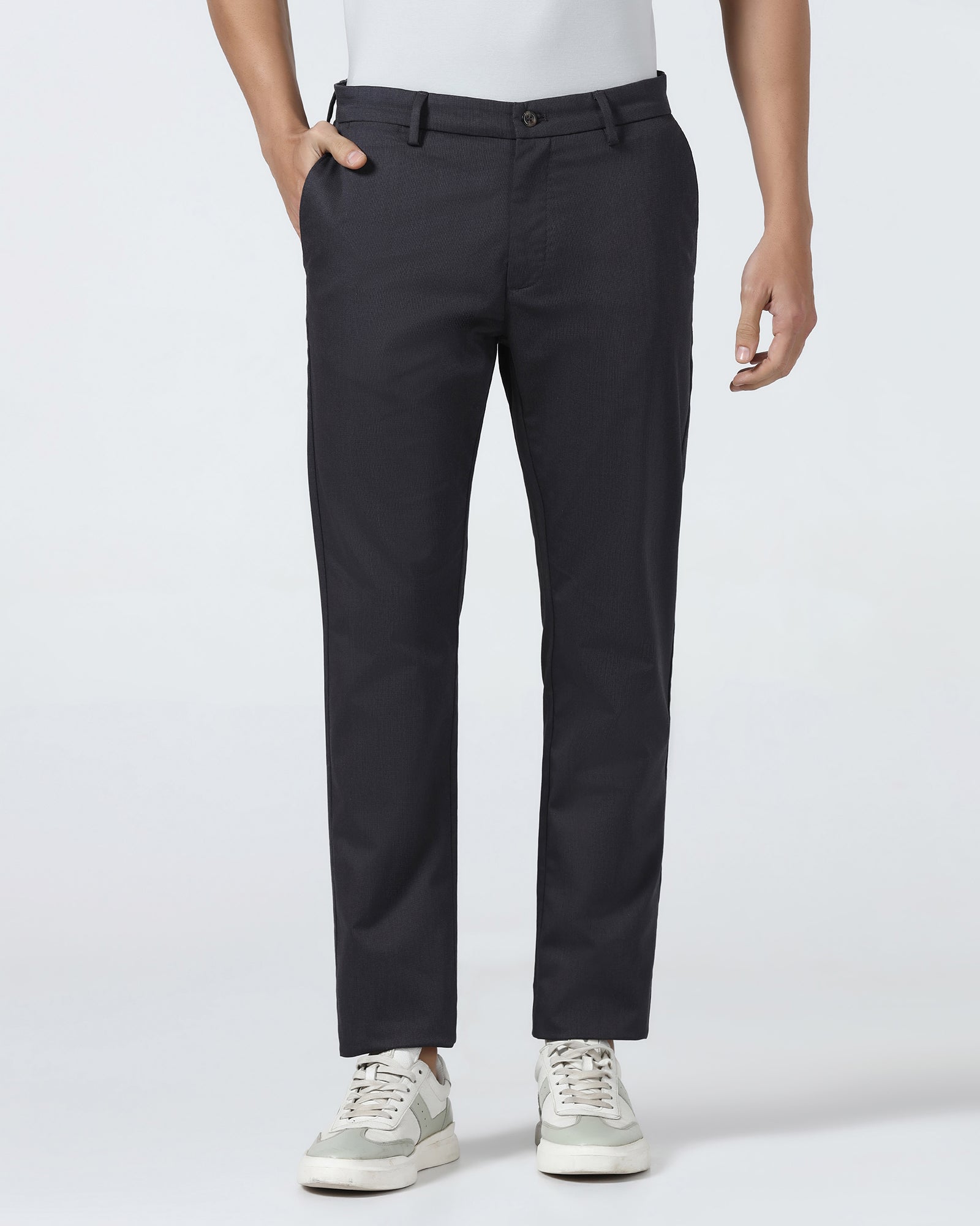 Charcoal Non Iron Textured Khaki - Poplar