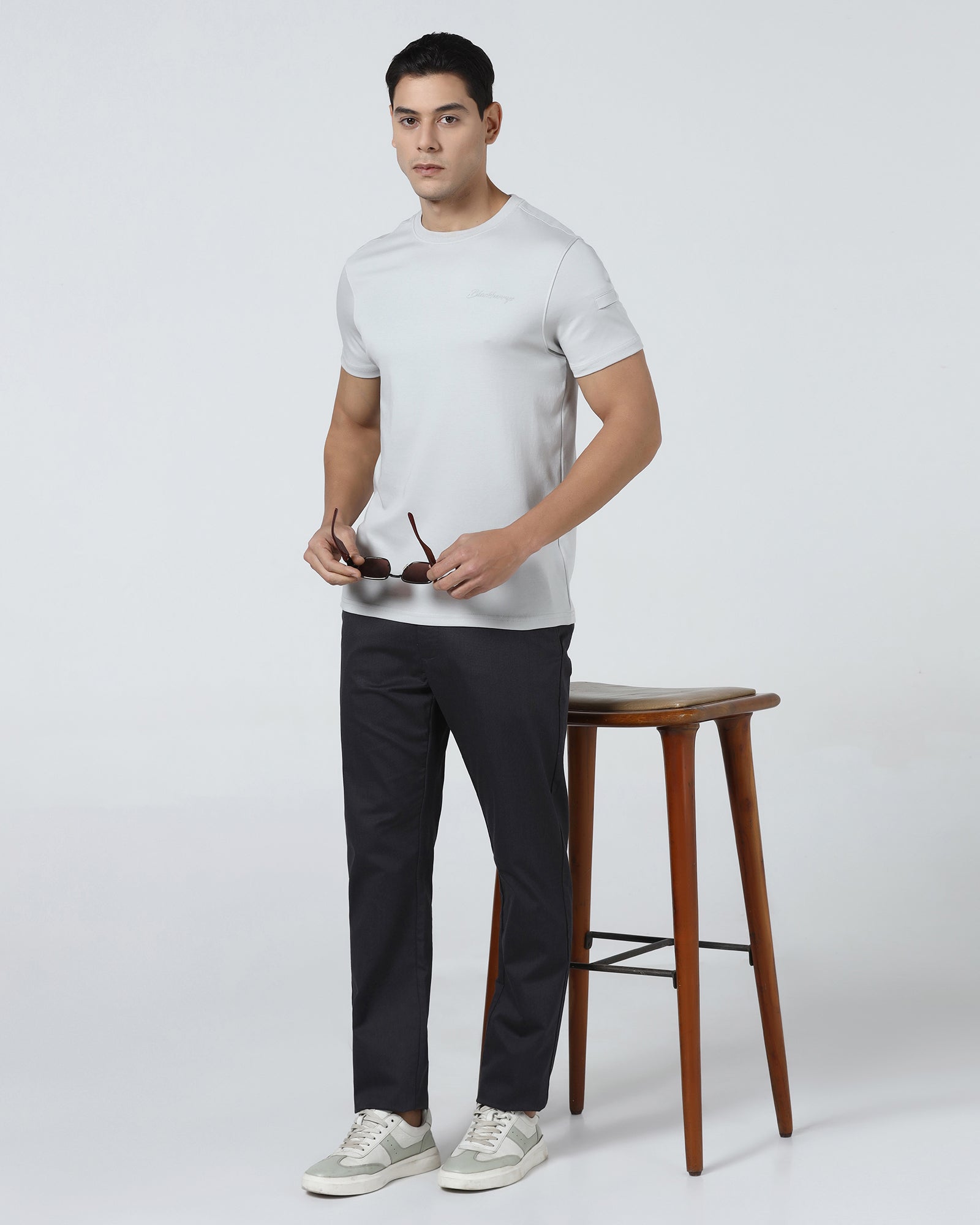 Charcoal Non Iron Textured Khaki - Poplar