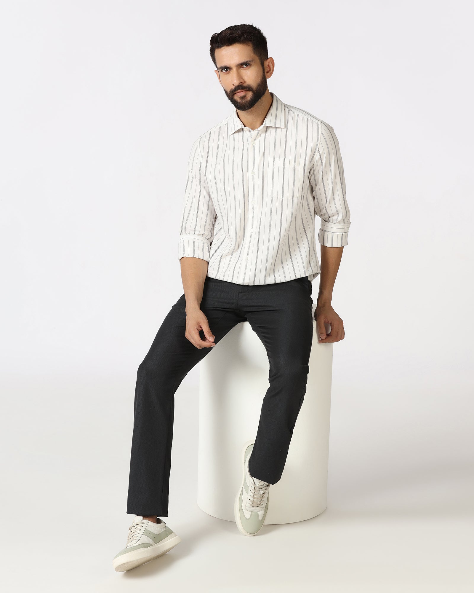 Charcoal Non Iron Textured Khakis - Ohio