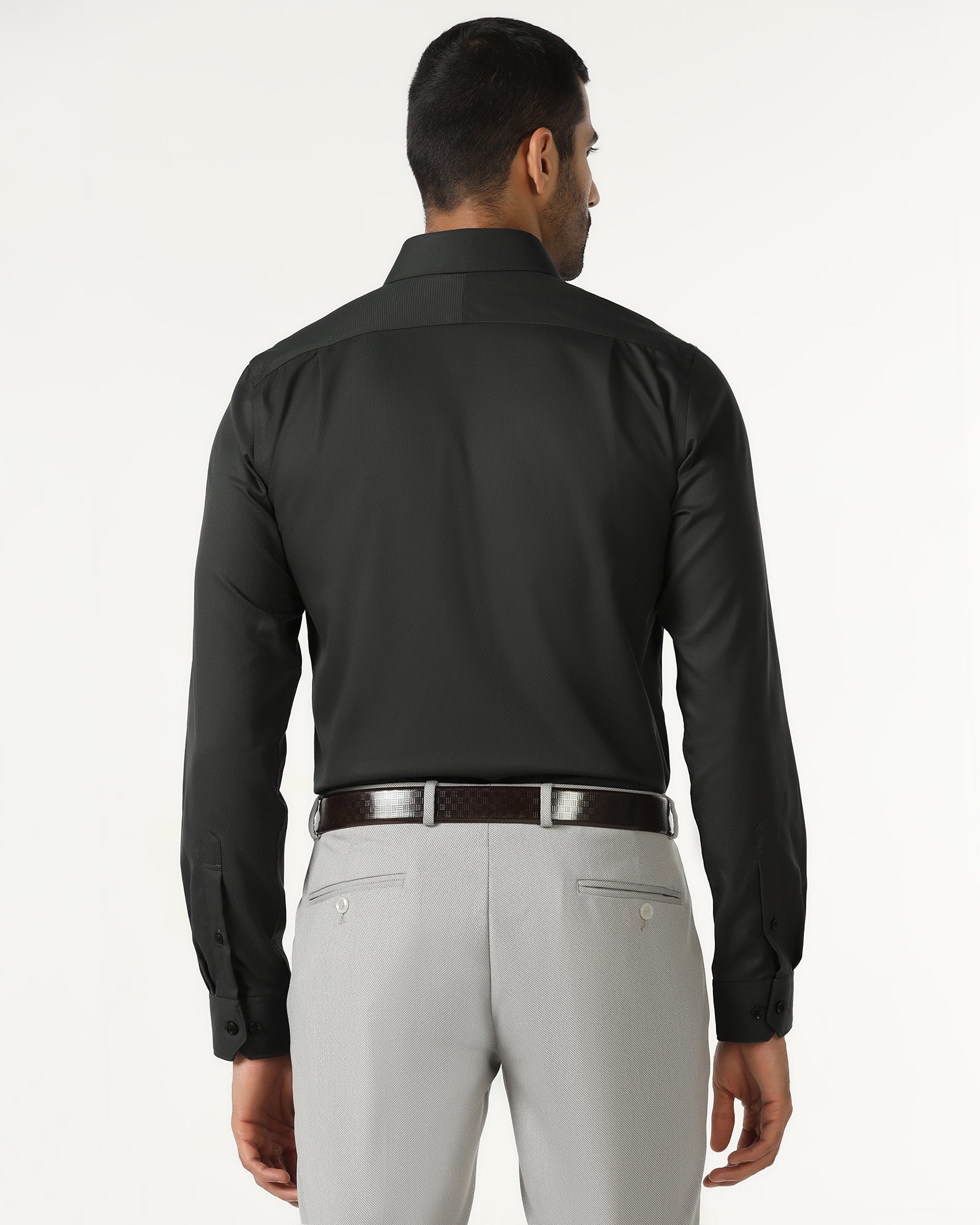 Charcoal Non Iron Textured Shirt - P31