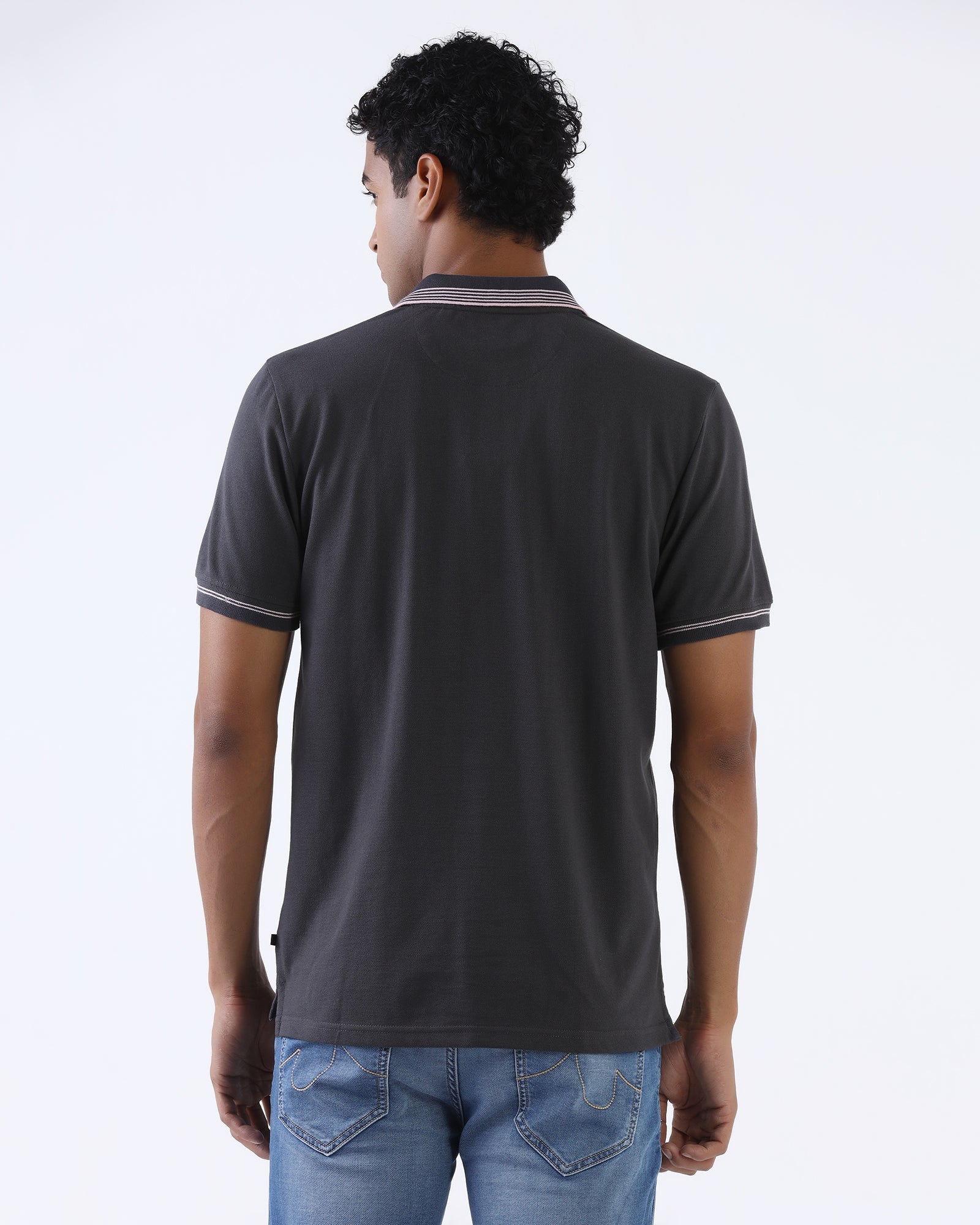 Charcoal Solid Polo - Rupert