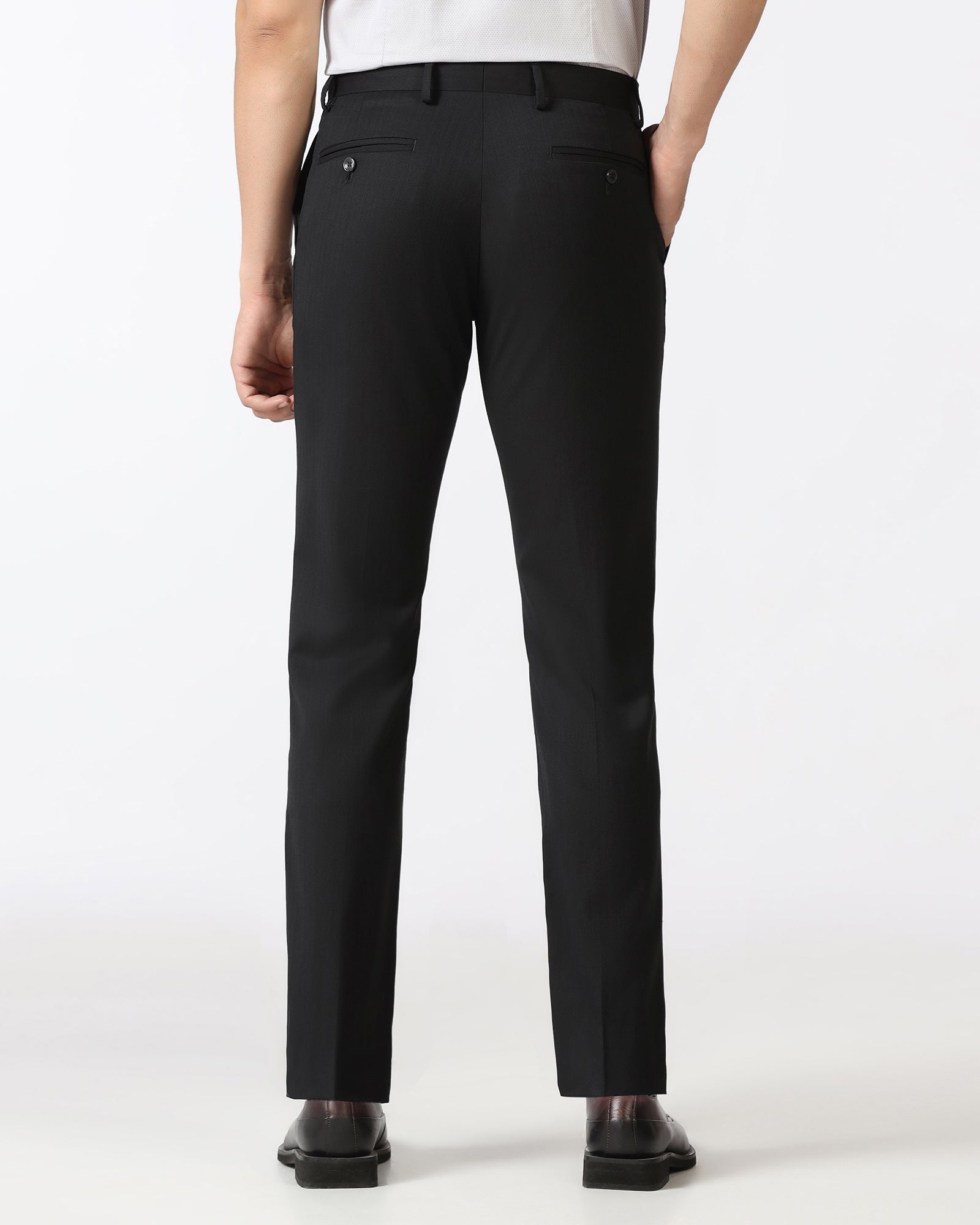 Charcoal Stripe Trouser - Rockford
