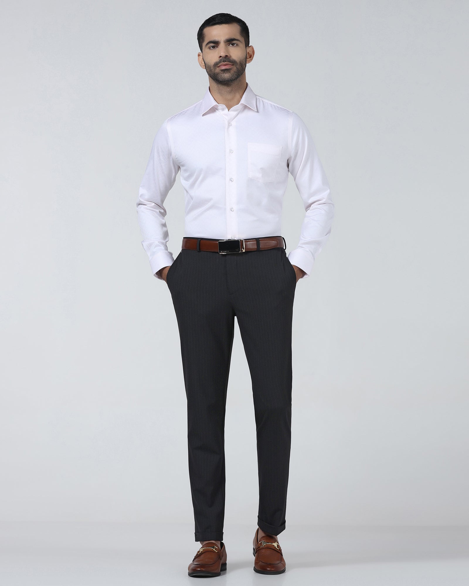 Charcoal Stripe Trouser - Warren