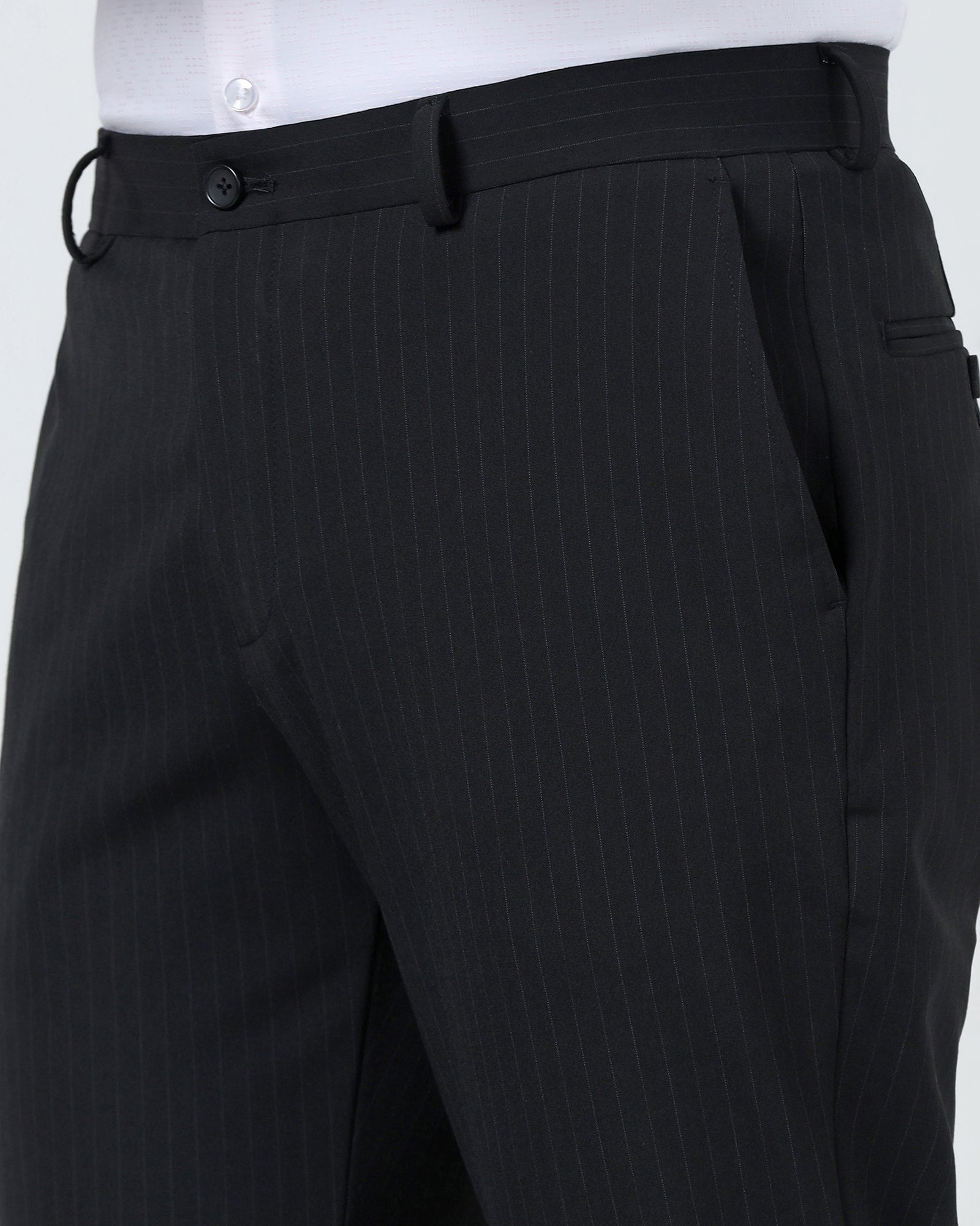 Charcoal Stripe Trouser - Warren
