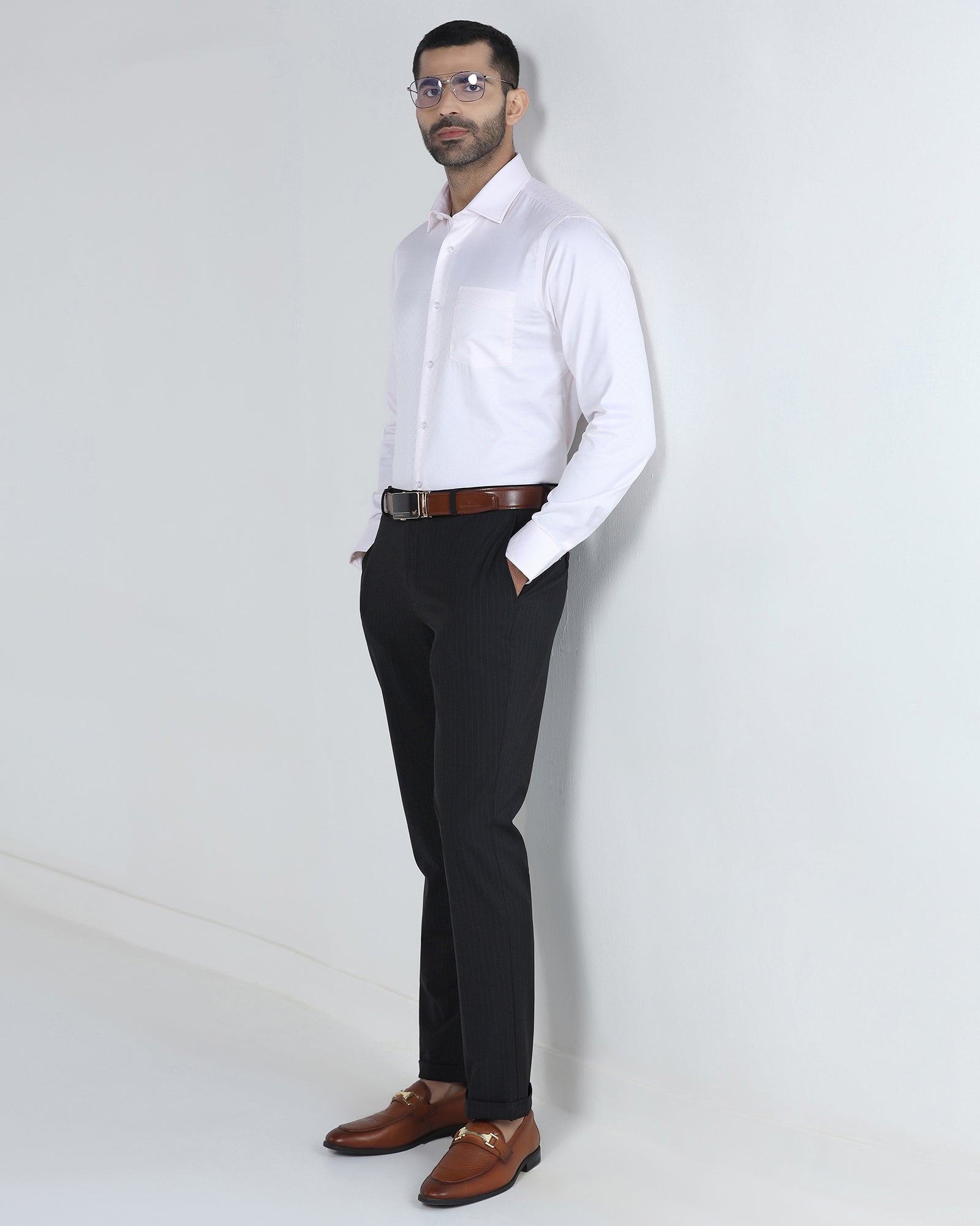 Charcoal Stripe Trouser - Warren