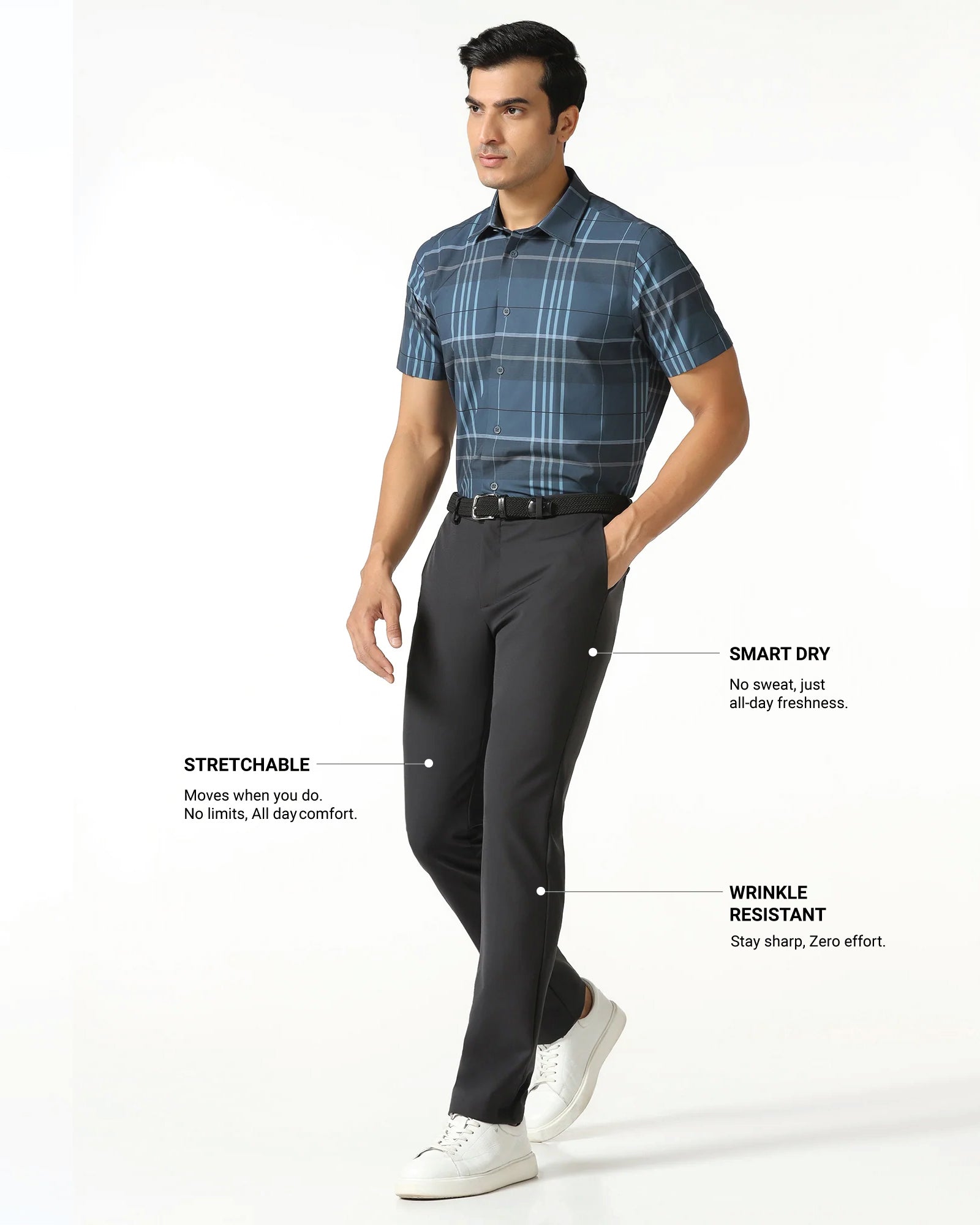 Buy Charcoal Techpro Solid Trousers Online from Blackberrys