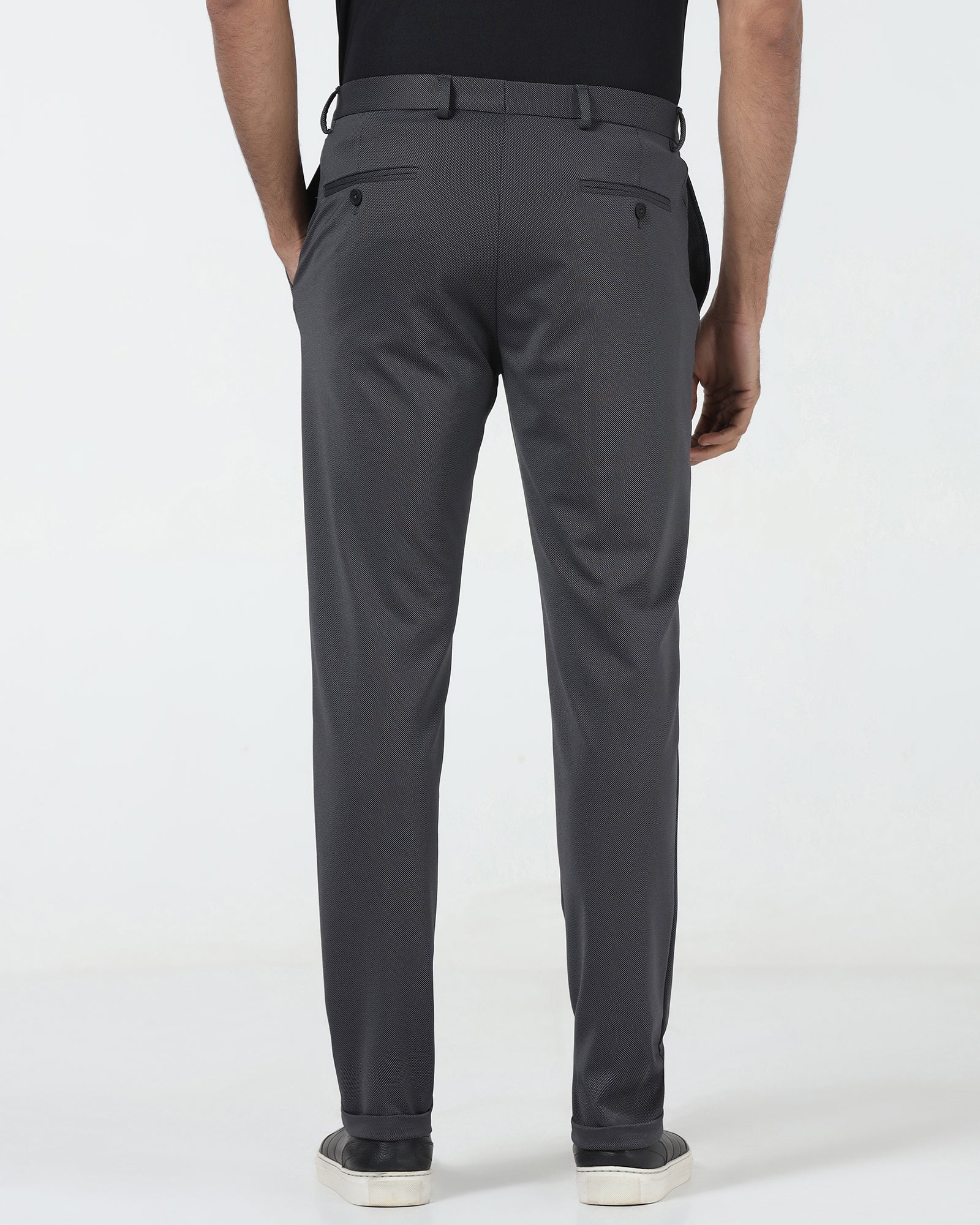 Charcoal TechPro Textured Trouser - Meteor