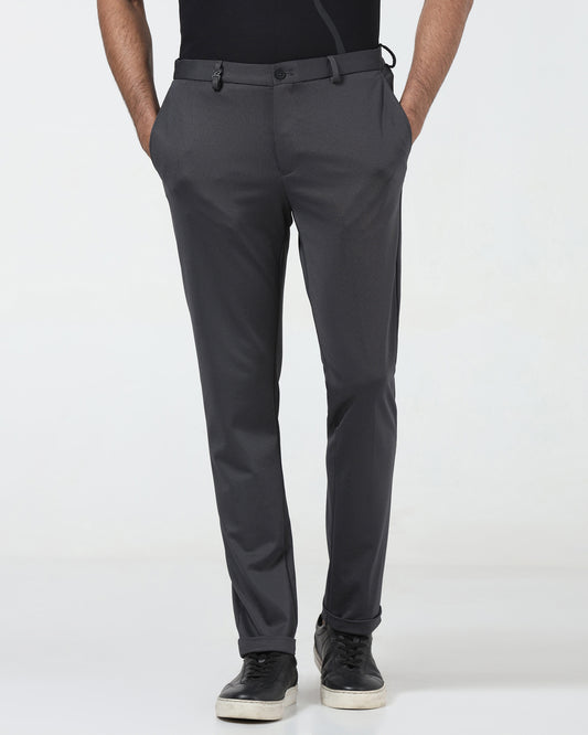 Charcoal TechPro Textured Trouser - Meteor