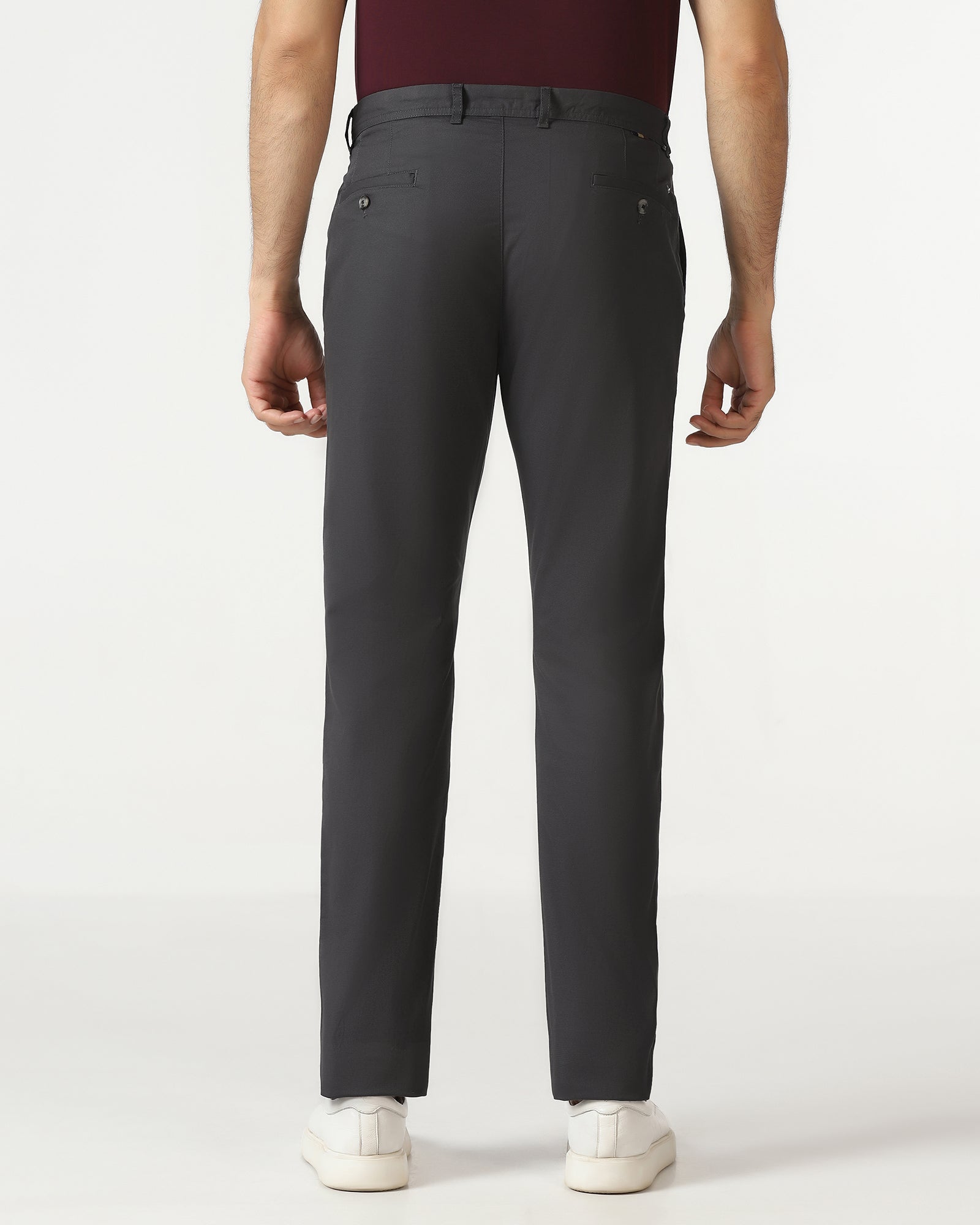 Charcoal Textured Khakis - Cratuso