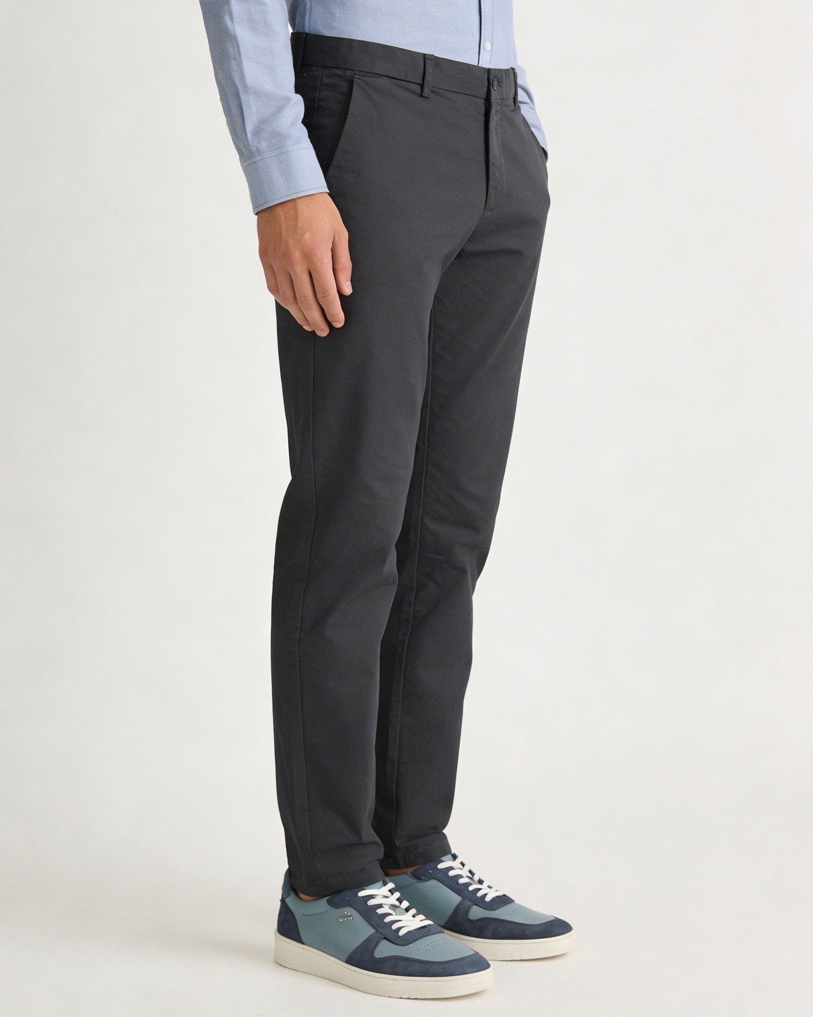 Charcoal Textured Khakis - Perch
