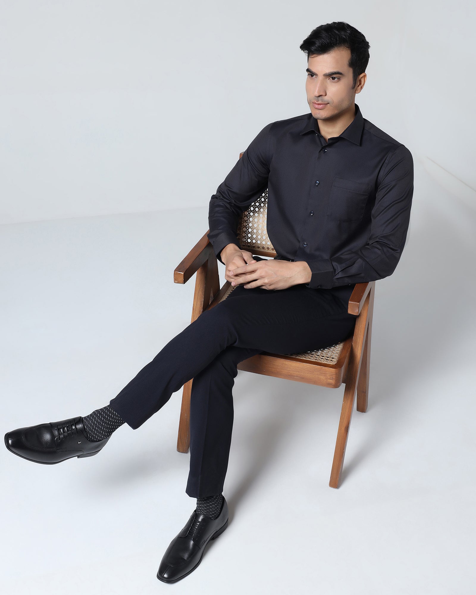 Dusty Pink Jacquard Shirt - Ramen