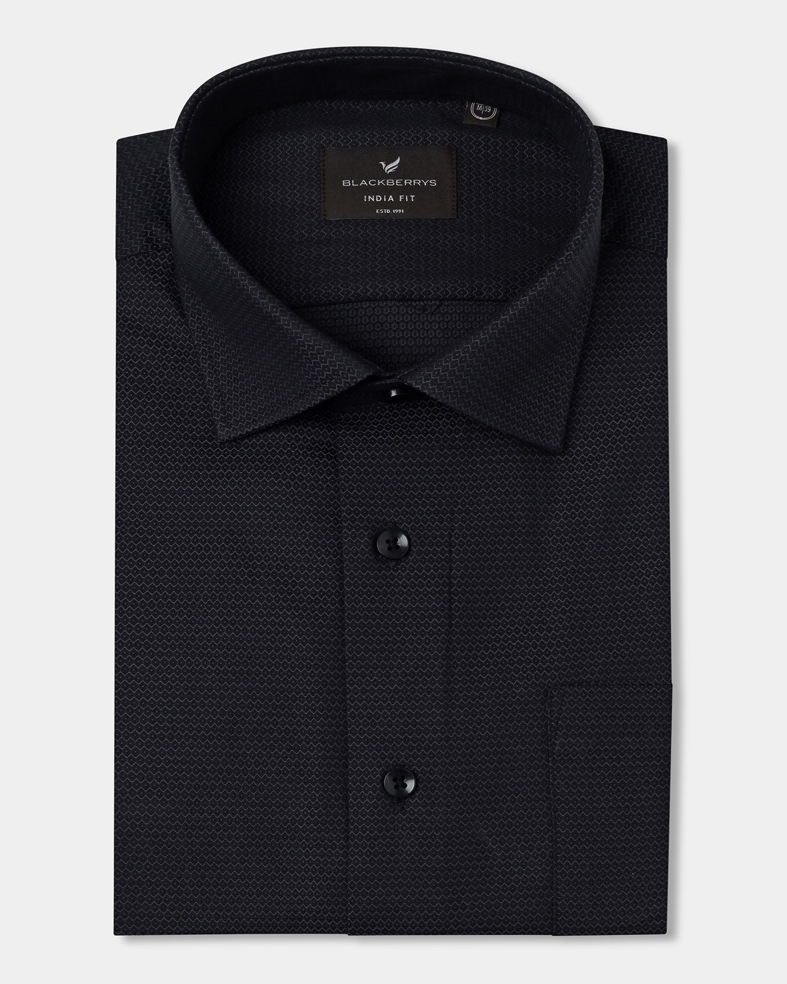 Charcoal Textured Shirt - Robin