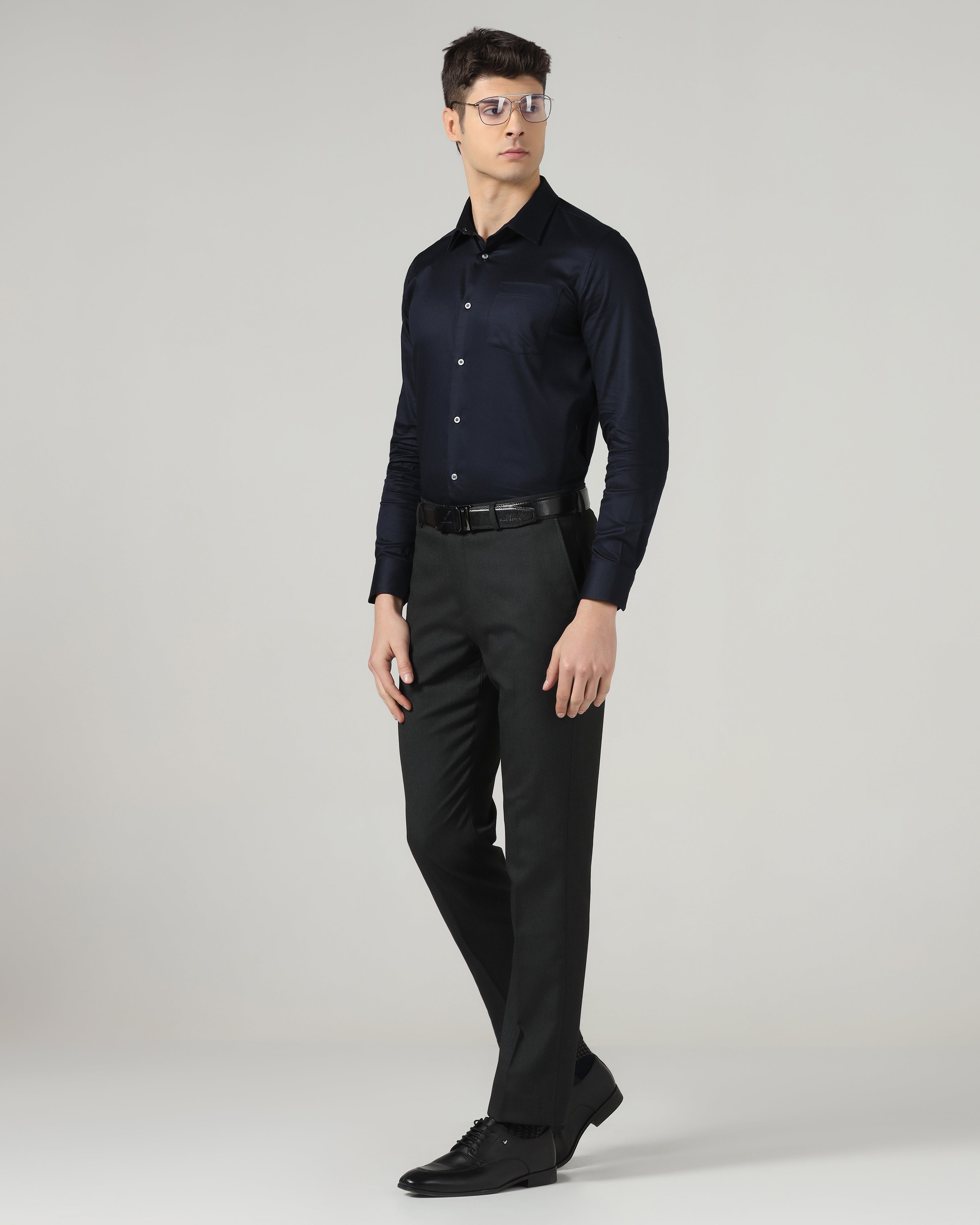 Charcoal Textured Trouser