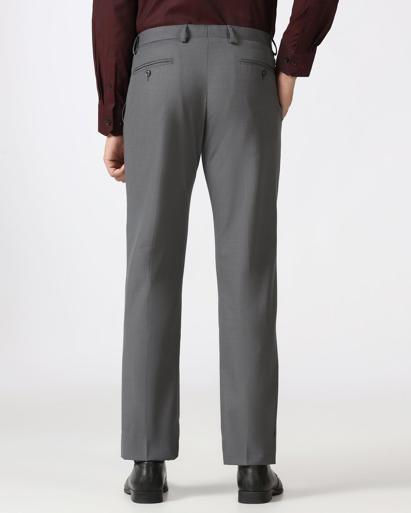 Charcoal Textured Trouser - Cardon