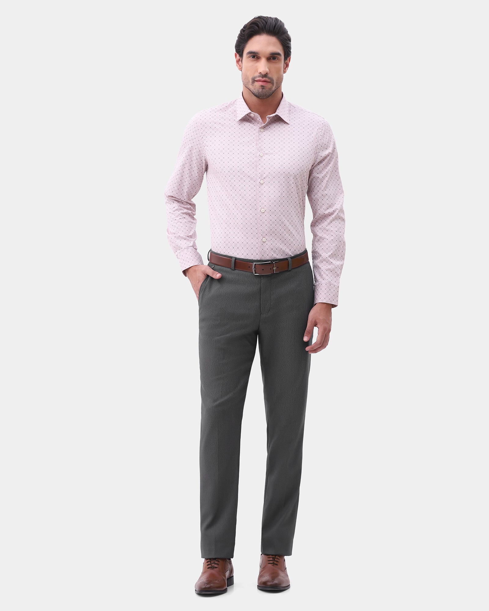 Charcoal Textured Trouser - Mare