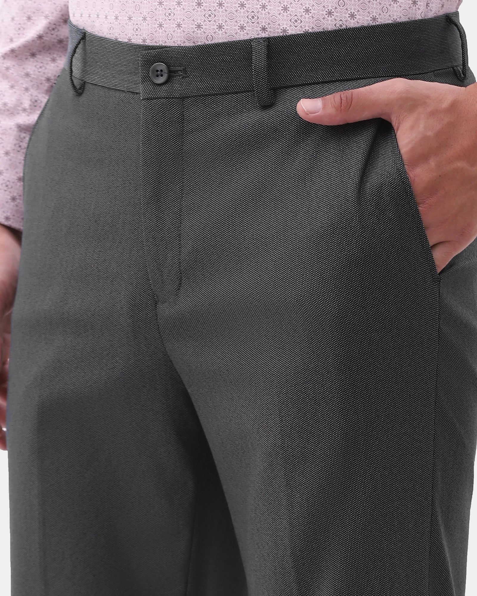 Charcoal Textured Trouser - Mare