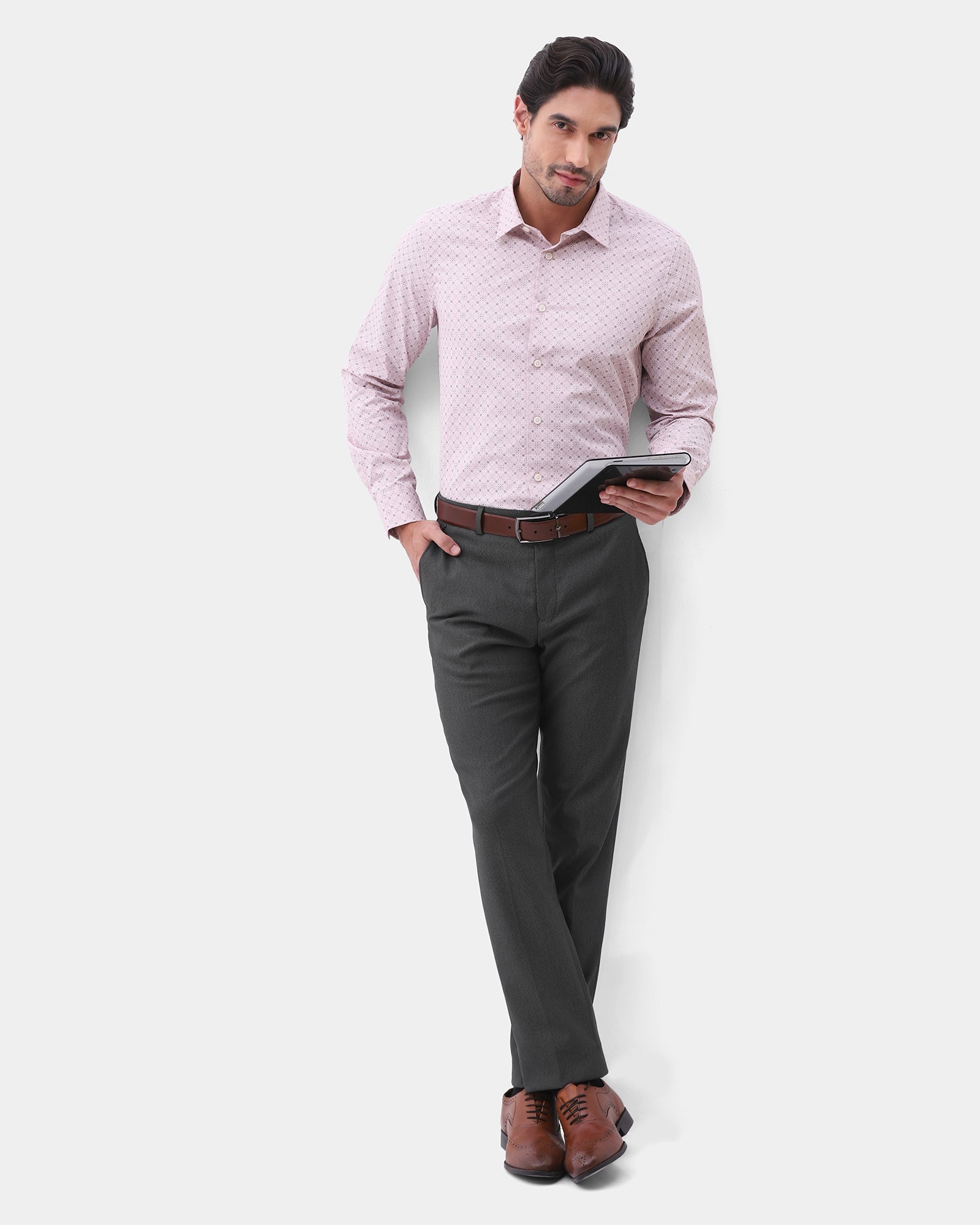 Charcoal Textured Trouser - Mare
