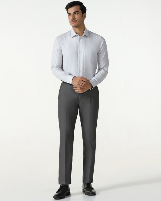 Charcoal Textured Trouser - Monk