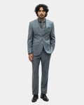 Charcoal Three Piece Check Suit - Celton