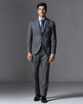 Charcoal Two Piece Textured Suit - Brim
