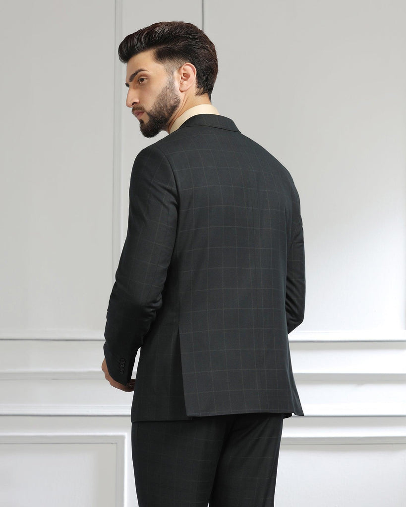 Multitude 6X Olive Check Formal Suit - Elvio