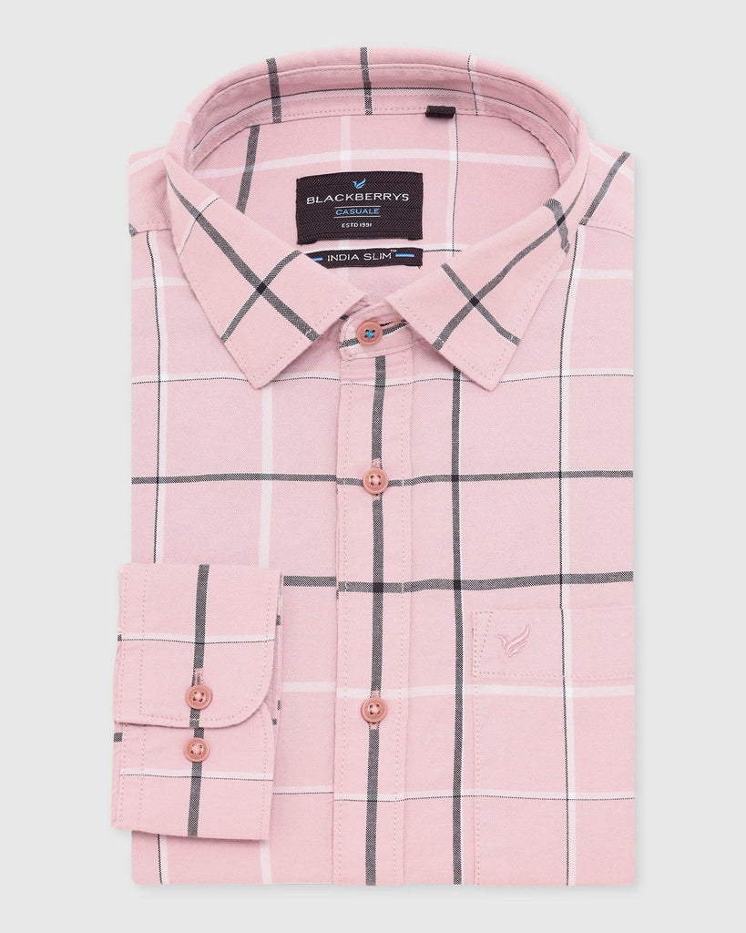 Casual Pink Check Shirt - Titan