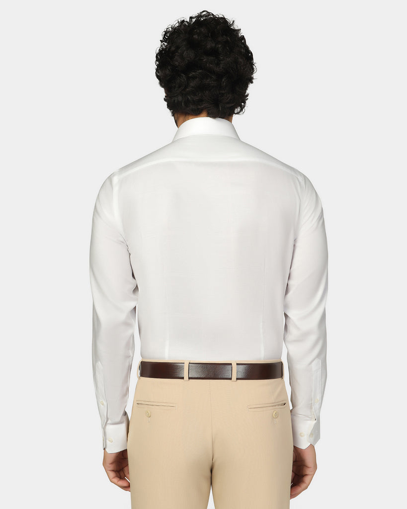 Formal Super White Check Shirt - Rayo