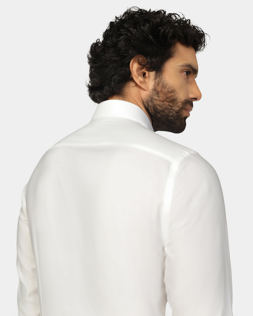 Formal Super White Check Shirt - Rayo