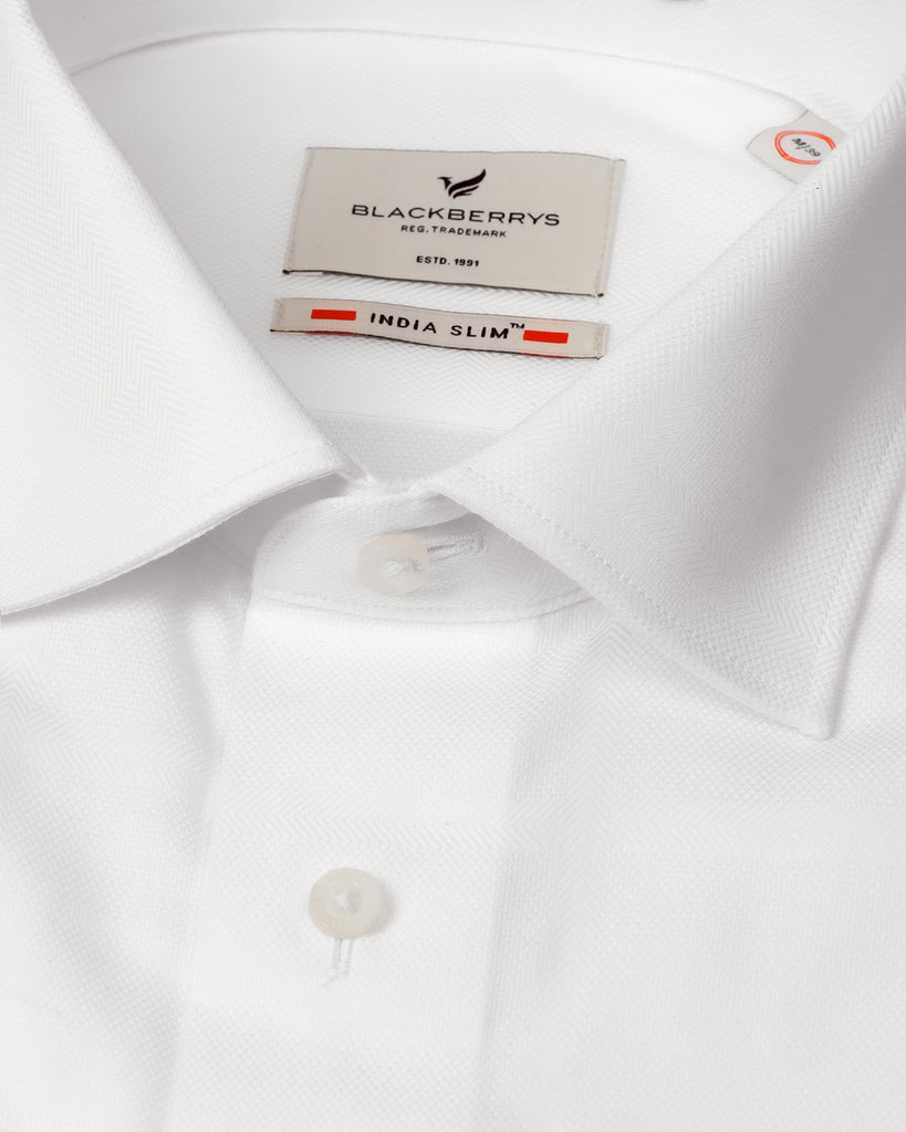 Formal Super White Check Shirt - Rayo