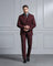 Three Piece Maroon Check Formal Suit - Wester