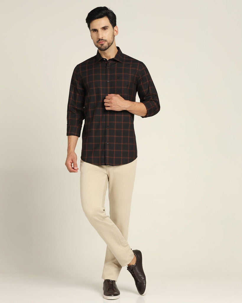 Casual Black Check Shirt - Tyler