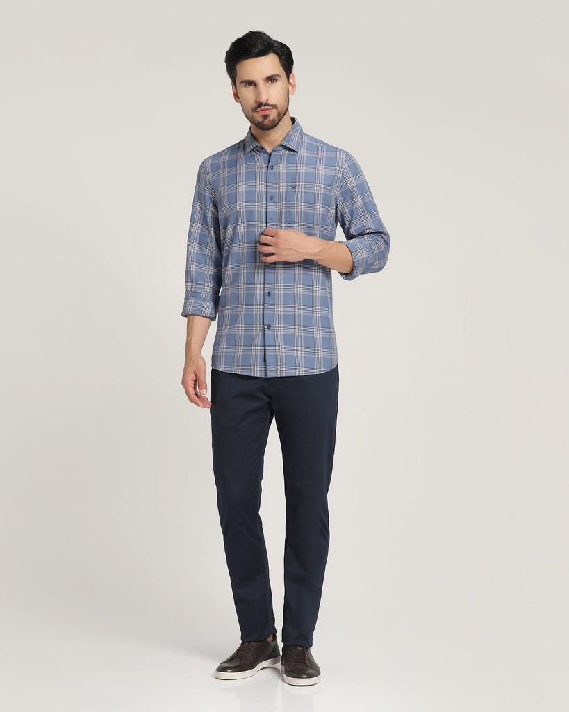 Casual Blue Check Shirt - Woods