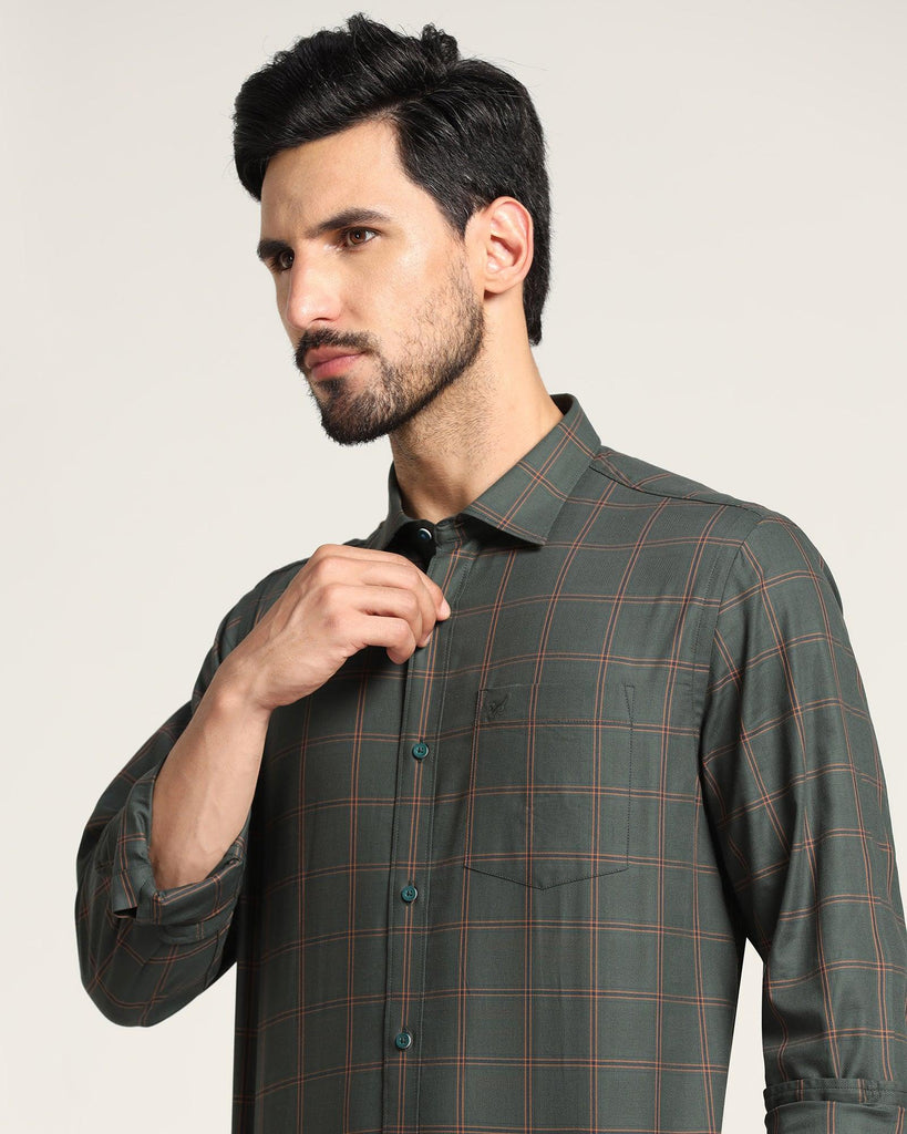 Casual Green Check Shirt - Tyler