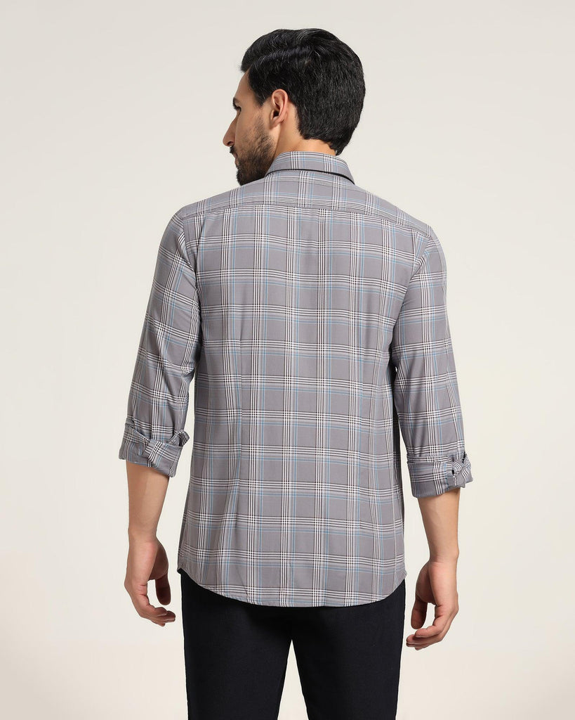 Casual Grey Check Shirt - Woods