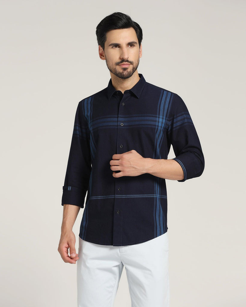 Casual Indigo Check Shirt - Ross