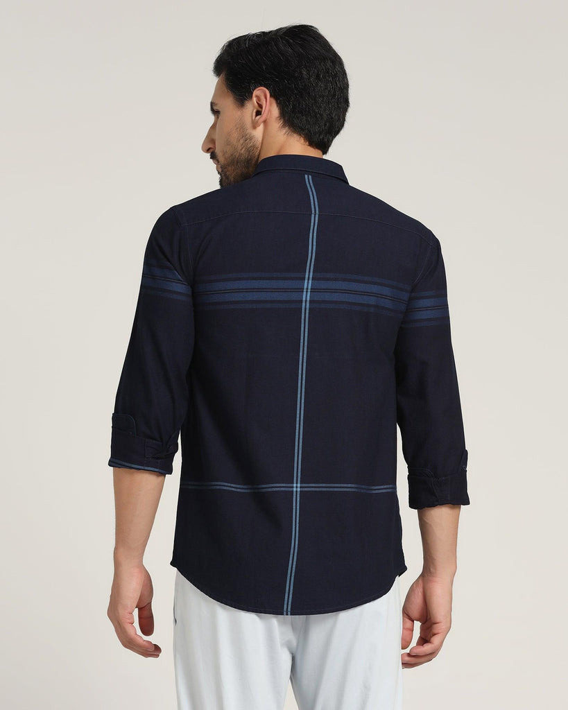 Casual Indigo Check Shirt - Ross