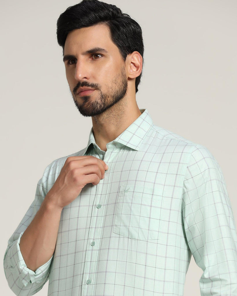 Casual Mint Check Shirt - Borj