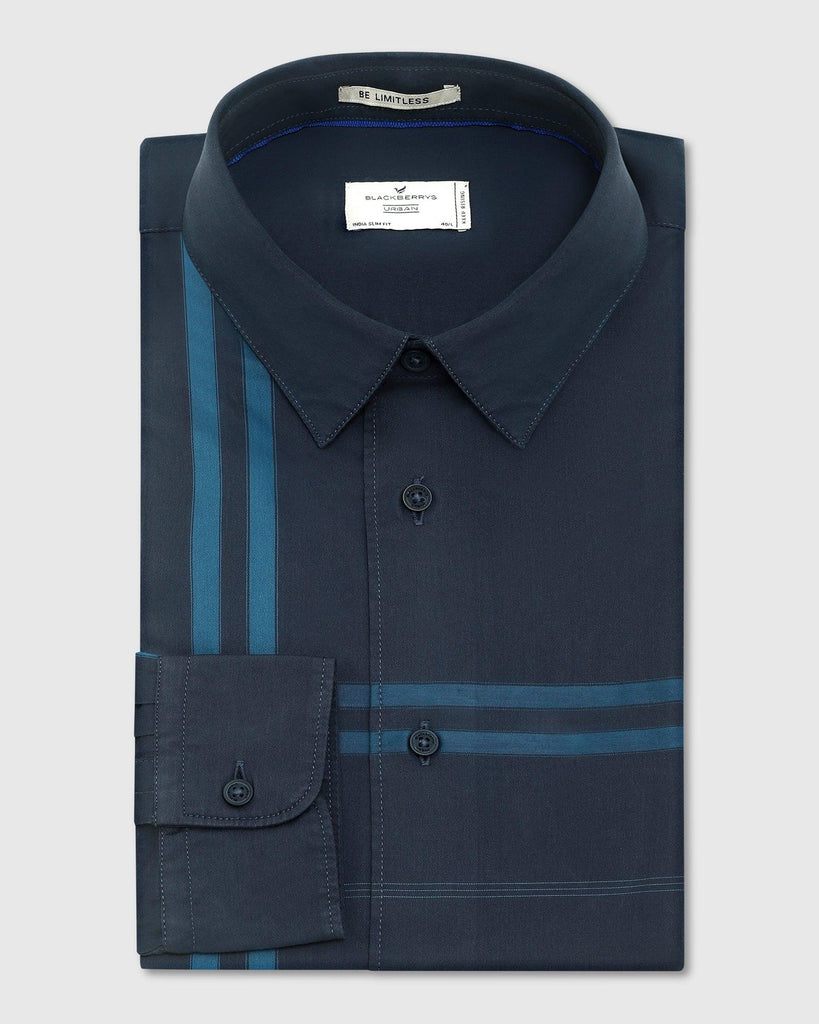 Casual Navy Check Shirt - Ginger