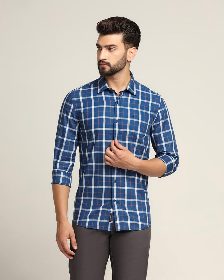 Casual Navy Check Shirt - Ingo