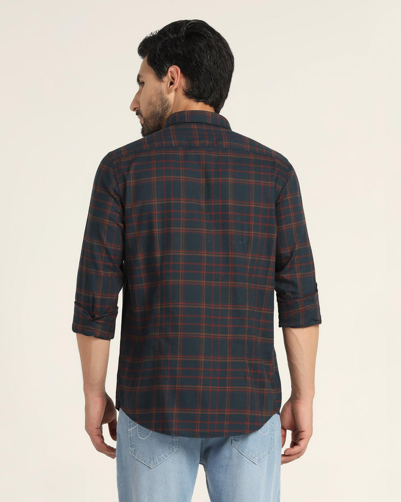 Casual Navy Check Shirt - Volta