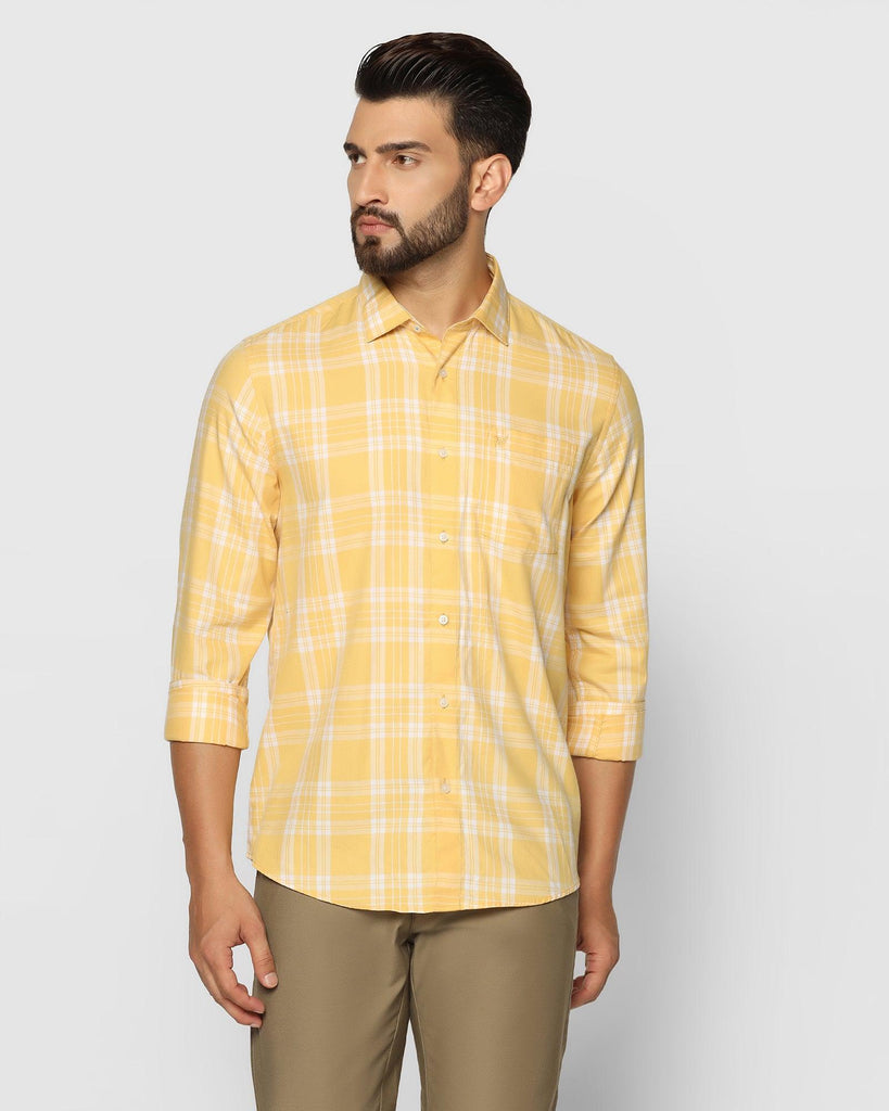 Casual Ochre Check Shirt - Yuma