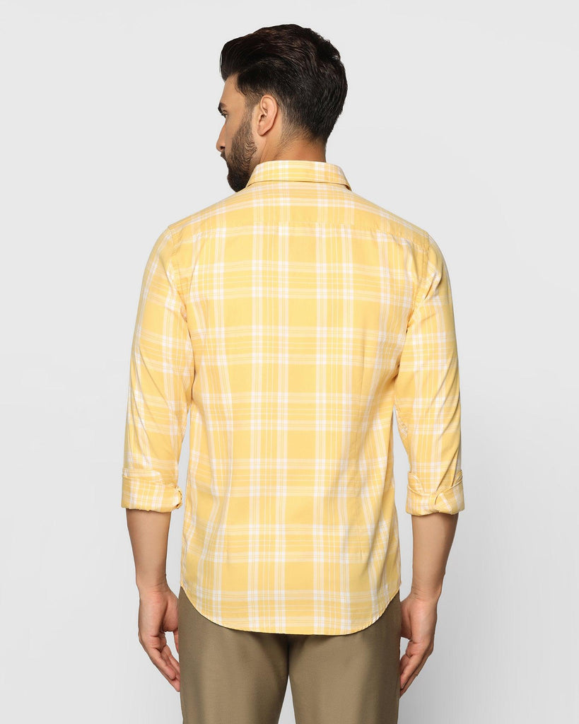 Casual Ochre Check Shirt - Yuma