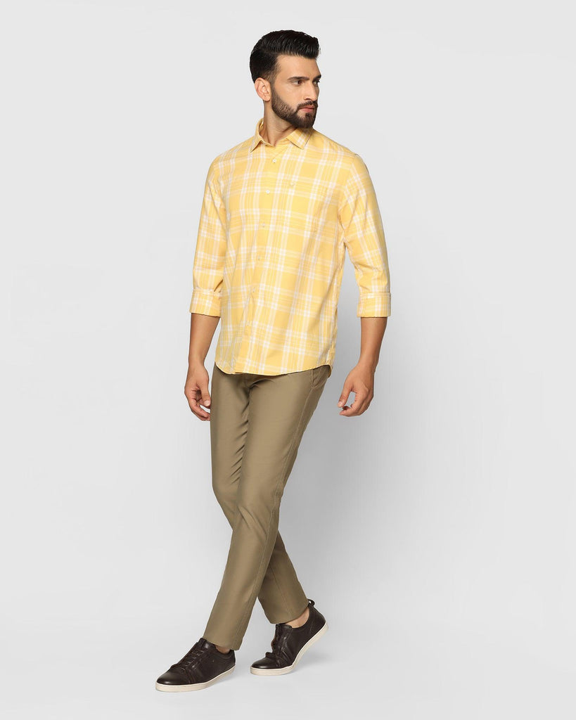 Casual Ochre Check Shirt - Yuma