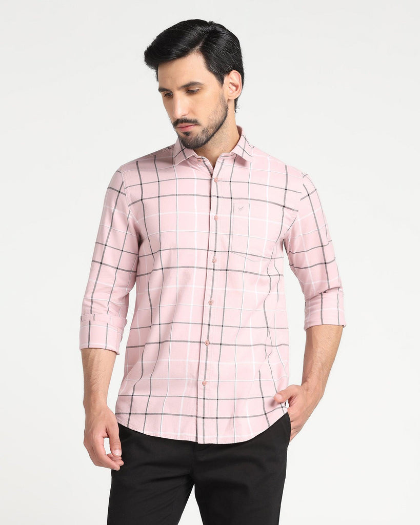 Casual Pink Check Shirt - Titan