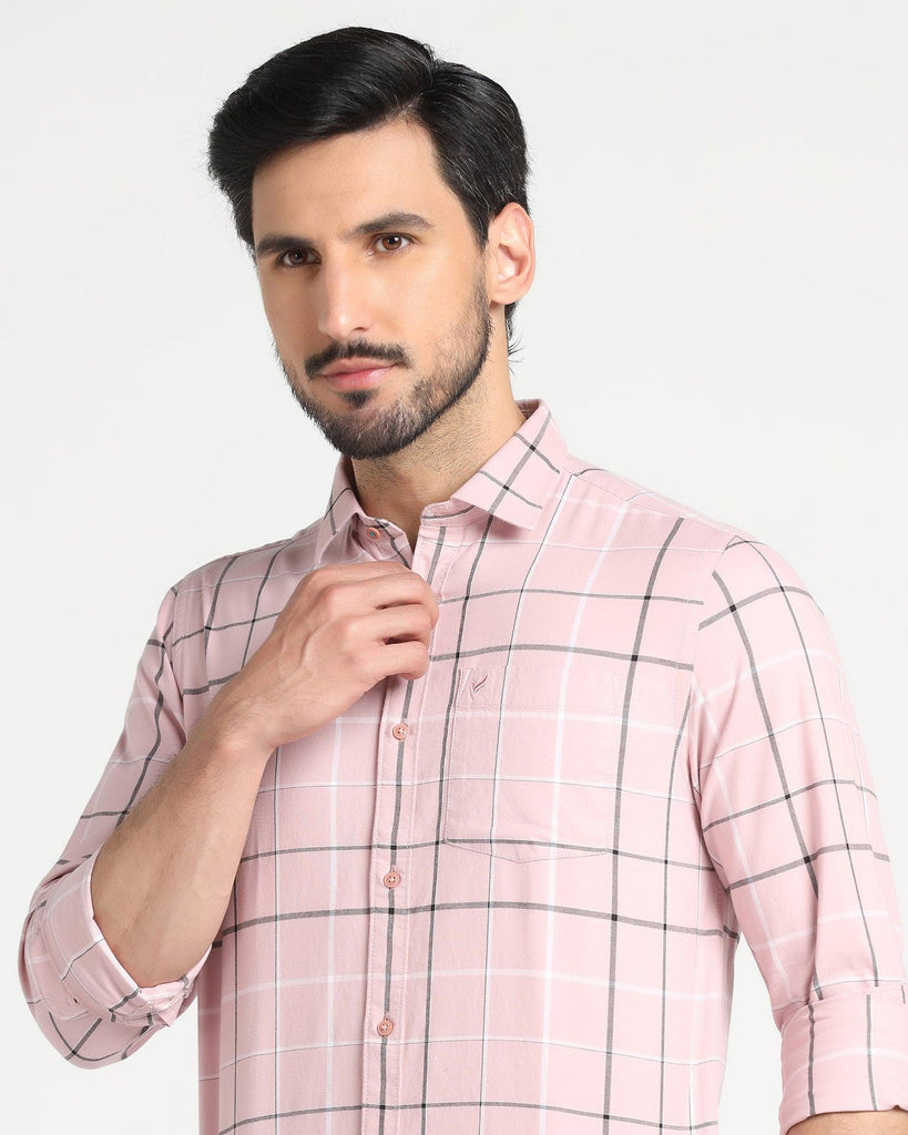 Casual Pink Check Shirt - Titan